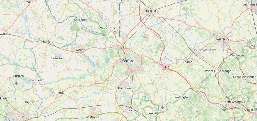 Map of the Oxford area we cover